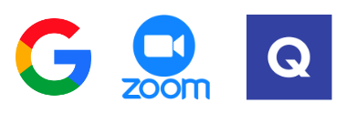 korzystamy z marek google, zoom, quizlet